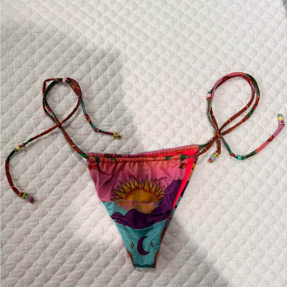 Colorful Bikini Bottom with Sun and Moon Design